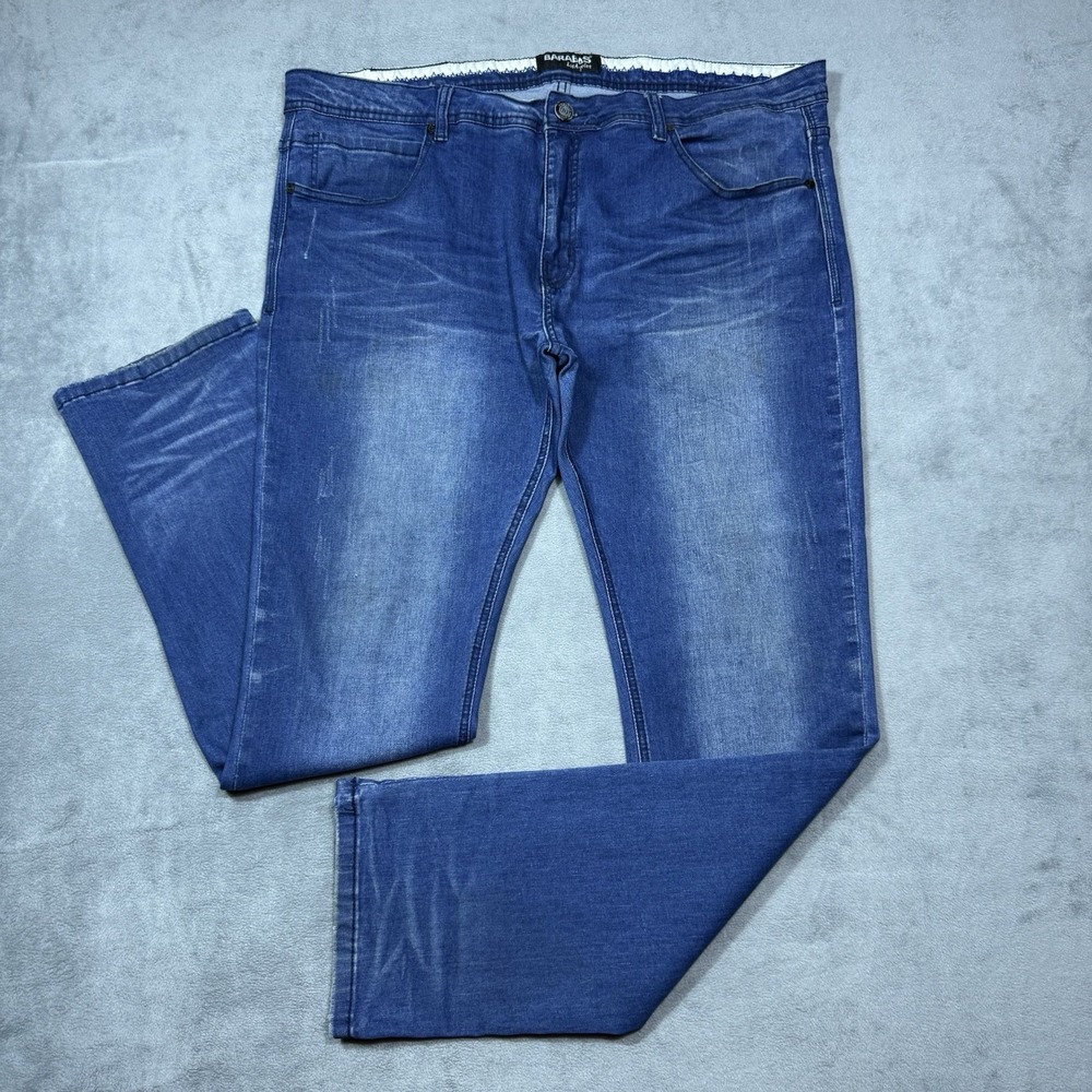Barabas Jeans Mens 40x34 Skinny Athletic Taper Stretch Denim Designer Luxury